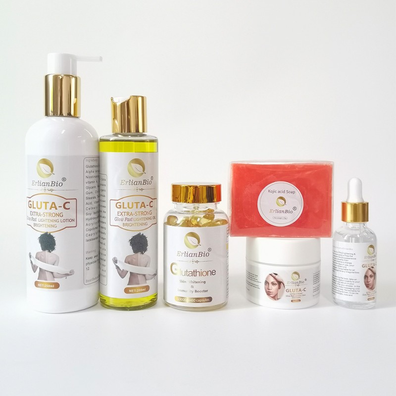 Skin Care Set Manufacturer - Wholesale ERLIANBIO Private Label Glutathione Vitamin C 7 Days Whitening