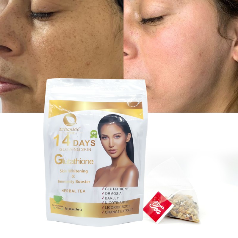 Whitening Tea Supplier - 100% Natural Herbal Glow Tea Bag Skin Whitening Brightening Adults