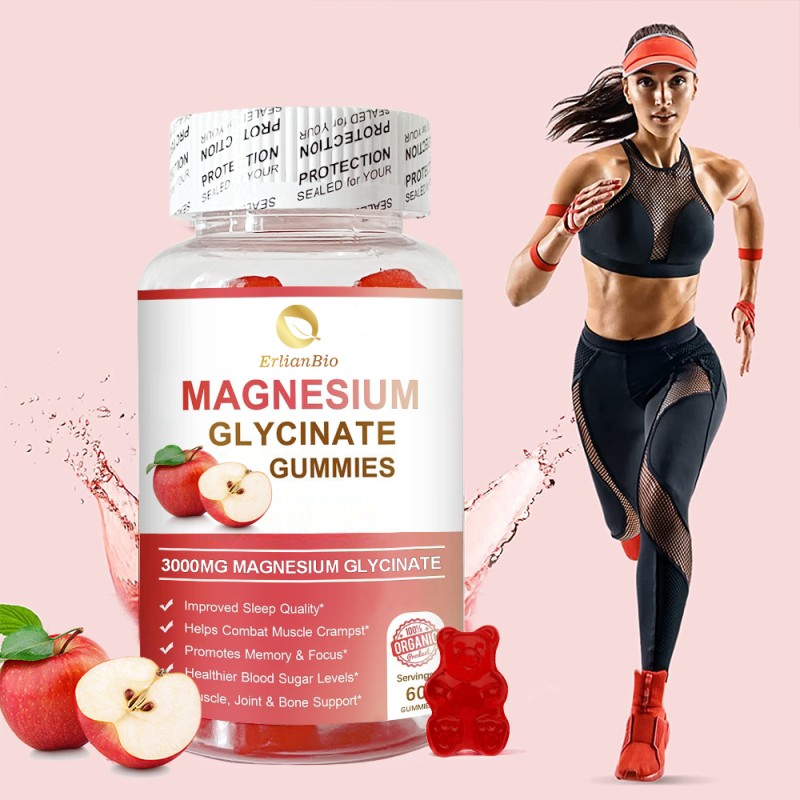 Magnesium Gummies Manufacturer - Health Care Herbal Supplement Nerve Support Improved Sleep