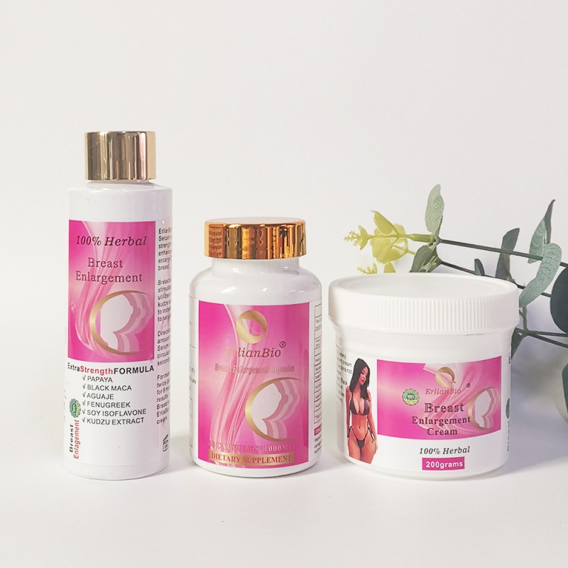 Breast Enhancement Set Factory - a to D Cup Big Breast Cream Oil Capsule 3 in One Set Increasing