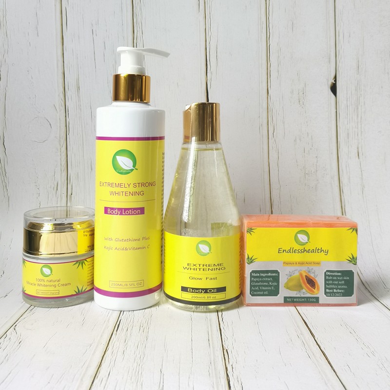 Skin Lightening Kit Supplier - 100% Organic CE Certified Private Label New Arrival Turmeric Gluta