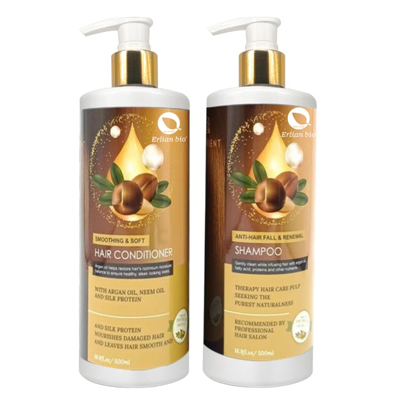 Hair Set Supplier - Wholesale Customization Own Brand Smooth Hair Argan Oil Shampoo Conditioner