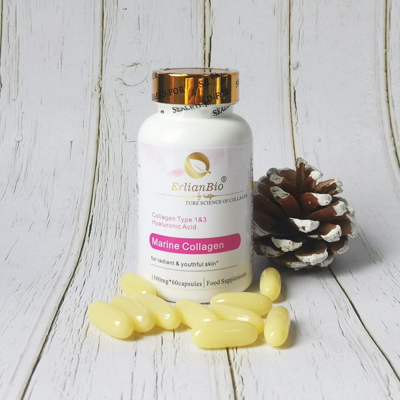 Skin Lightening Capsule Supplier - Face Care Best Quality Gmp 1500mg Halal Collagen Capsule