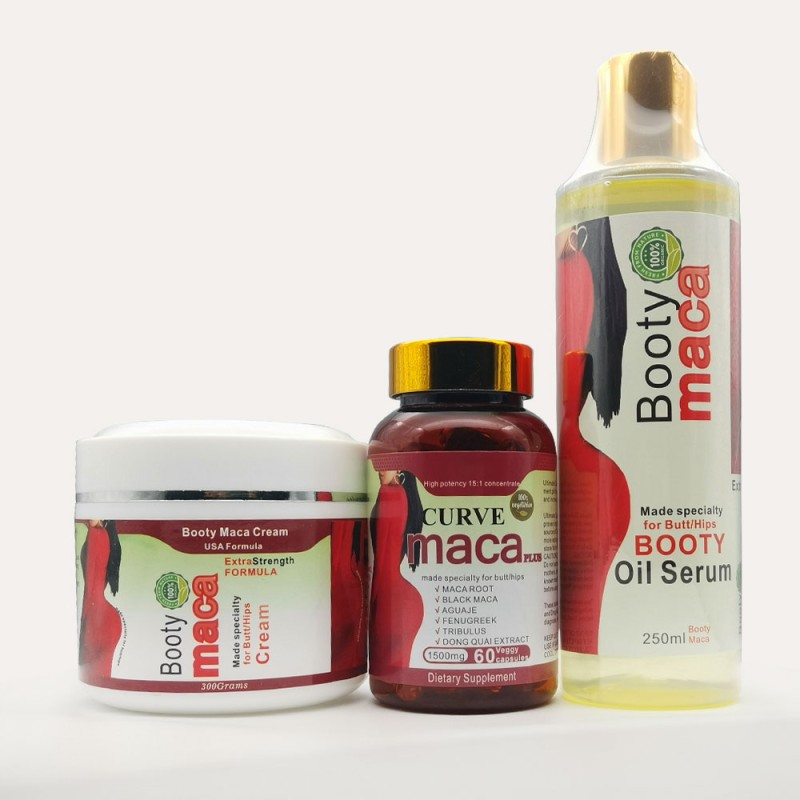 Butt Enhancement Cream Supplier - 100% Natural Herbal Maca Booty Enhancement Set