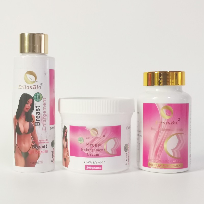 Breast Enhancement Set Factory - a to D Cup Big Breast Cream Oil Capsule 3 in One Set Increasing