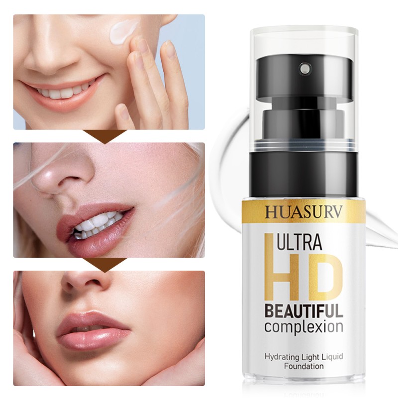 Liquid Foundation Manufacturer - HUASURV 4-Color Full Coverage Matte Oil Control Waterproof