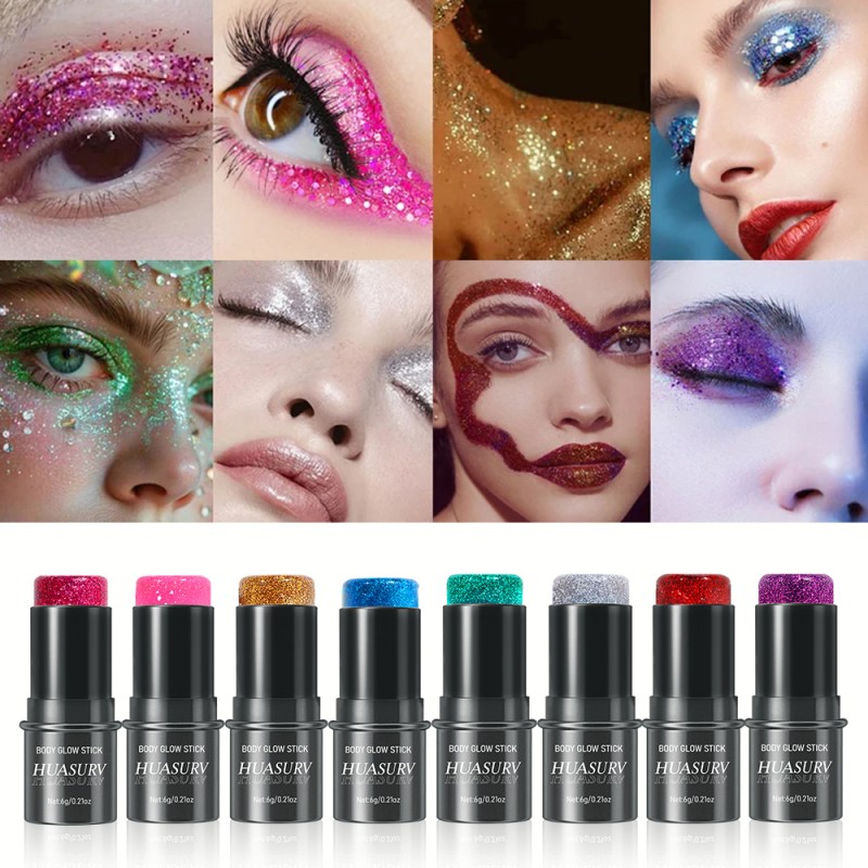 Glitter Highlighter Supplier - HUASURV Wholesale Private Label Non-Fading Waterproof