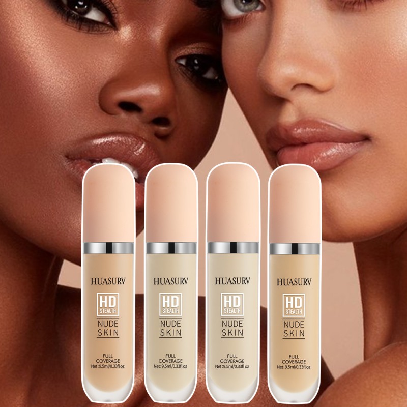 HD Concealer Factory - HUASURV Wholesale 4 Colors Waterproof Liquid Even Skin Tone