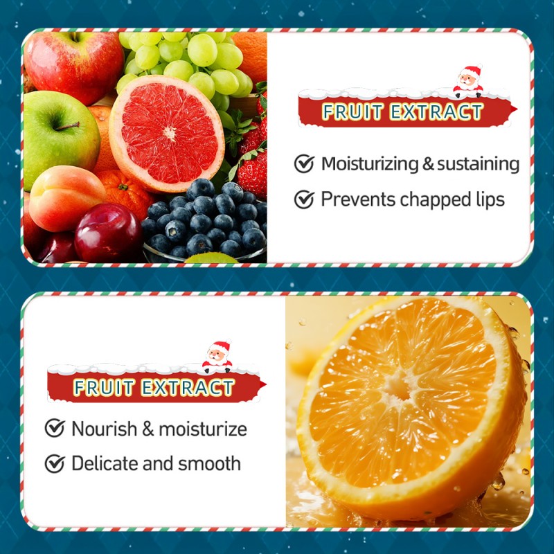 Christmas Lip Balm Factory - HUASURV Wholesale Glossy Vegan Nourishing Fruit Flavored