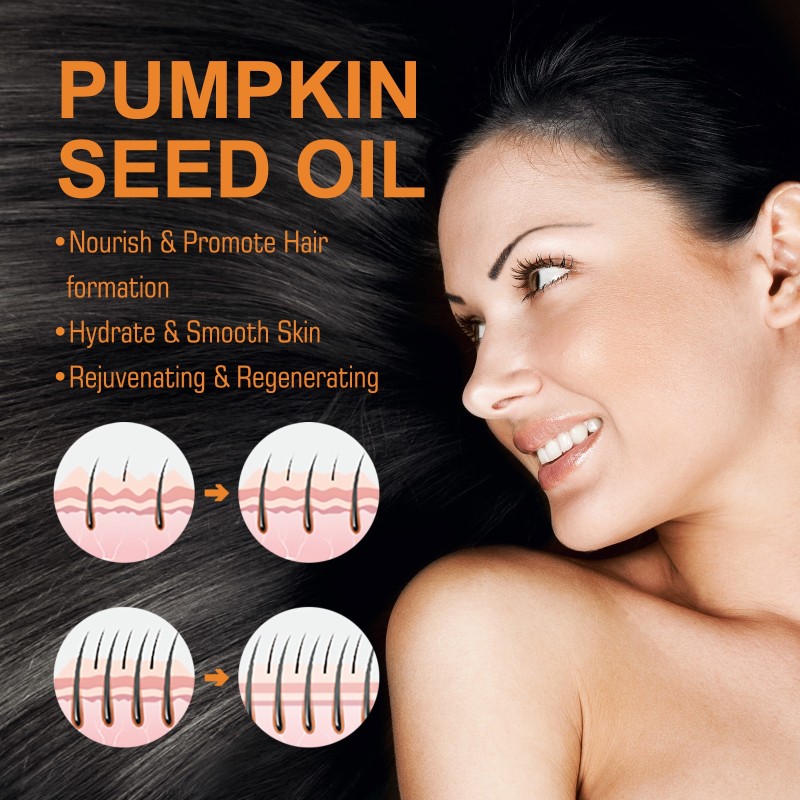 Hair Oil Supplier - Wholesale Organic Pumpkin Seed Oil Scalp Nourishing Hair Regrowth Thickening Oil