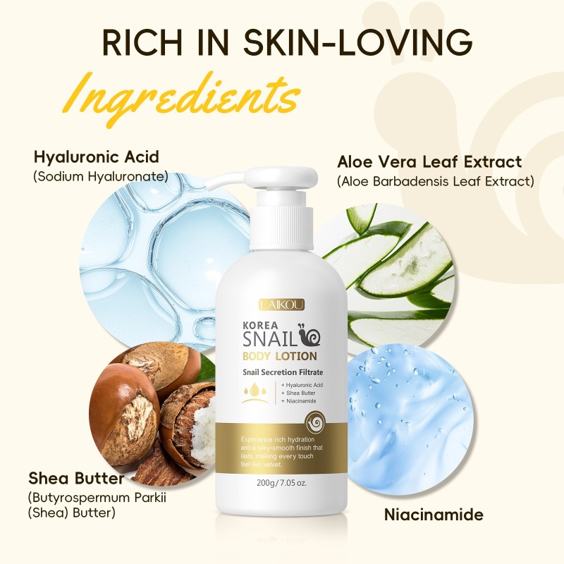 Body Lotion Factory - Body Multi-used Long-lasting Moisture Hydration Brighten Snail Lotion