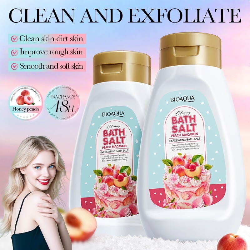 Bath Salt Manufacturer - Body Shower Scrub Deeply Cleans Dullness Exfoliating Tender Peach Salt