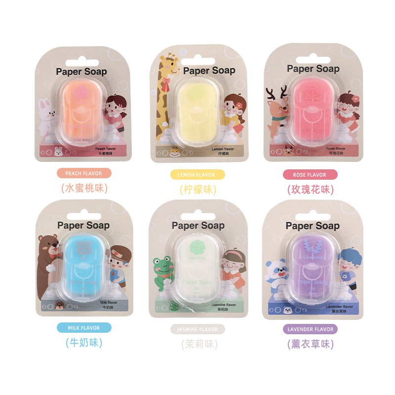 Paper Soap Factory - Mini Portable Travel Hand Wash Foam Paper Soap Sheets Wholesale Dry Soapsheets