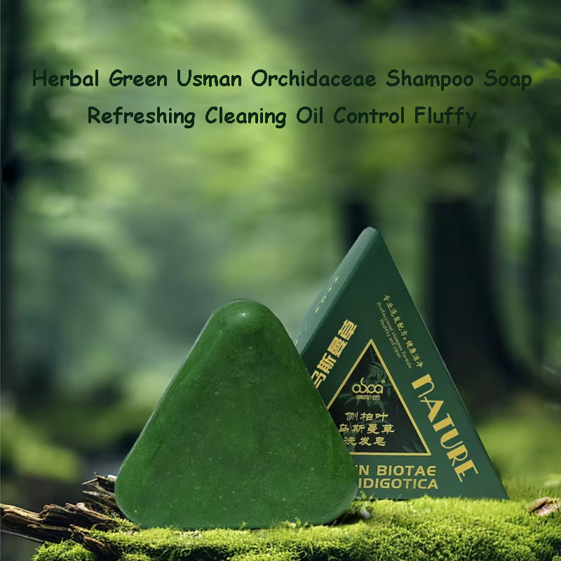 Hair Shampoo Soap Manufacturer - Chinese Green Herbal Formula Promoting Hair Oil Controlled Fluffy Soap