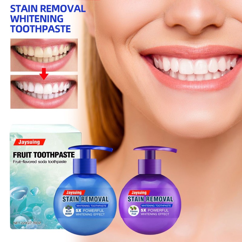 Toothpaste Manufacturer - Tooth Cleansing Yellow Tea Stains Removal Fruit Flavor Whitening Baking Soda Toothpaste