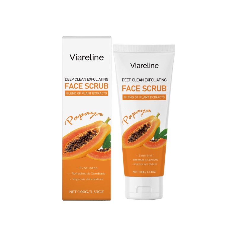Face Scrub Supplier - Deep Clean Exfoliating Face Scrub Pore Cleansing Hydrate Smooth Papaya Gel