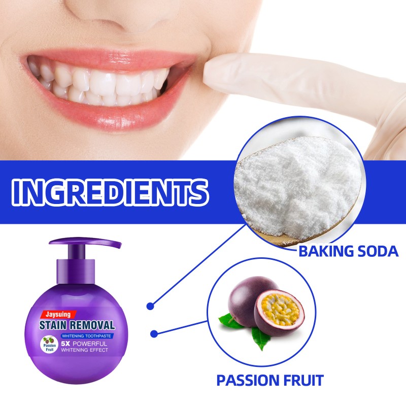 Toothpaste Manufacturer - Tooth Cleansing Yellow Tea Stains Removal Fruit Flavor Whitening Baking Soda Toothpaste