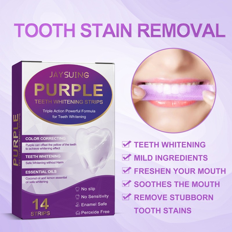 Teeth Whitening Supplier - Tooth Stain Removal Stickers Whitening Refreshing Color Correcting Strips