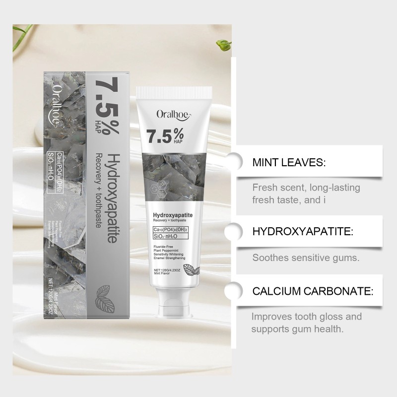Toothpaste Supplier - Hydroxyapatite Toothpaste 7.5% Freshens Breath Gums Protection Whitening Toothpaste