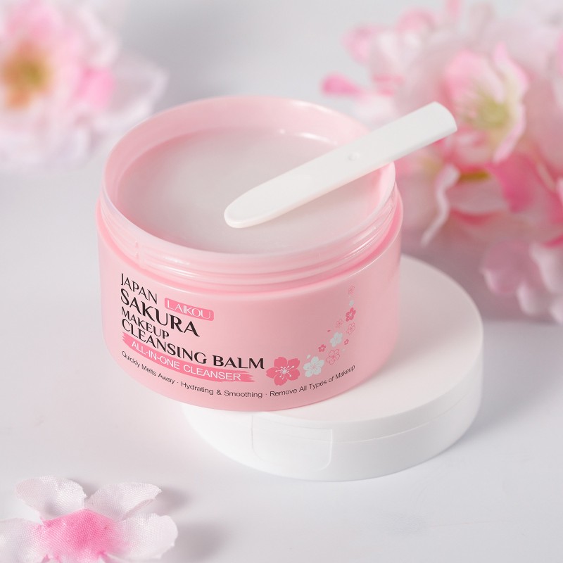 Cleansing Balm Factory - Sakura Makeup Melting Cleansing Remover Balm Facial Eye Lip Deep Cleaning