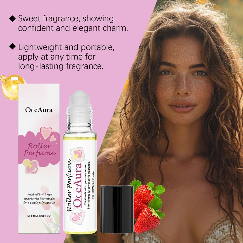 Perfume Supplier - Mini Portable Roller Ball Women's Perfume Gentle Sweet Long-lasting Strawberry