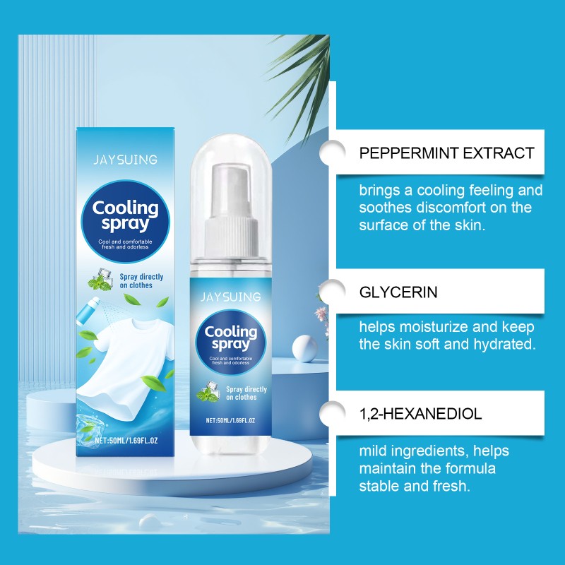 Cooling Spray Manufacturer - Summer Cooling Spray Portable Ice Feeling Refreshing Mist Instant Coolness