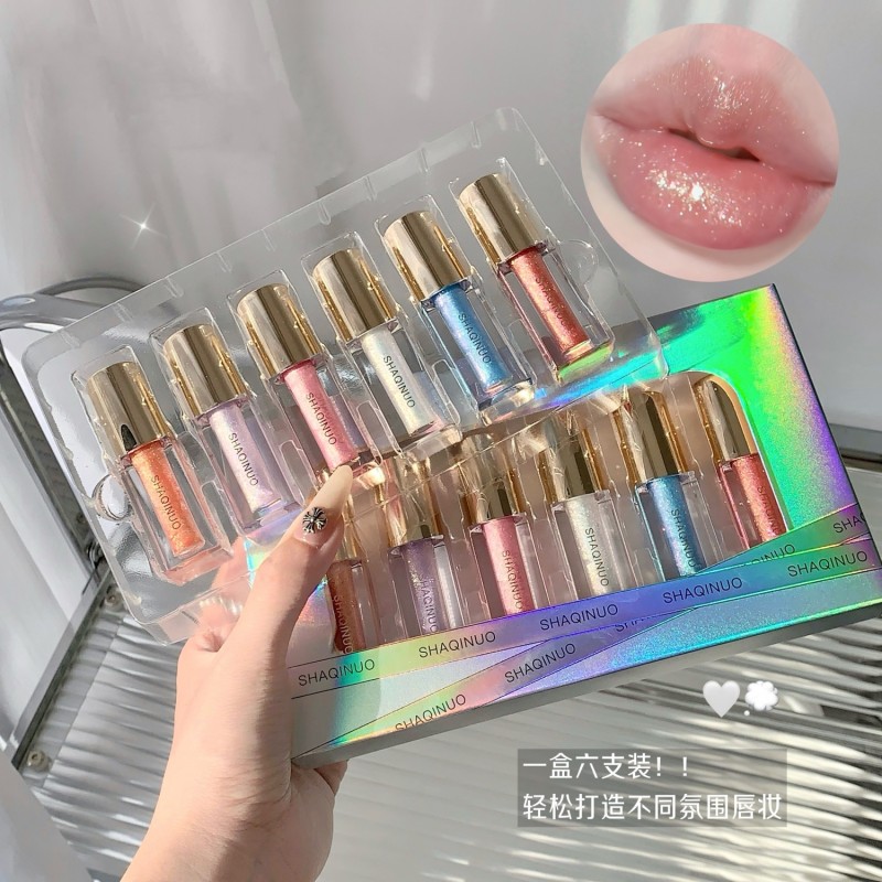 Lip Gloss Manufacturer - Clear Sparkling Mirror Glossy Lip Gloss Watery Lasting Hydrating Glaze