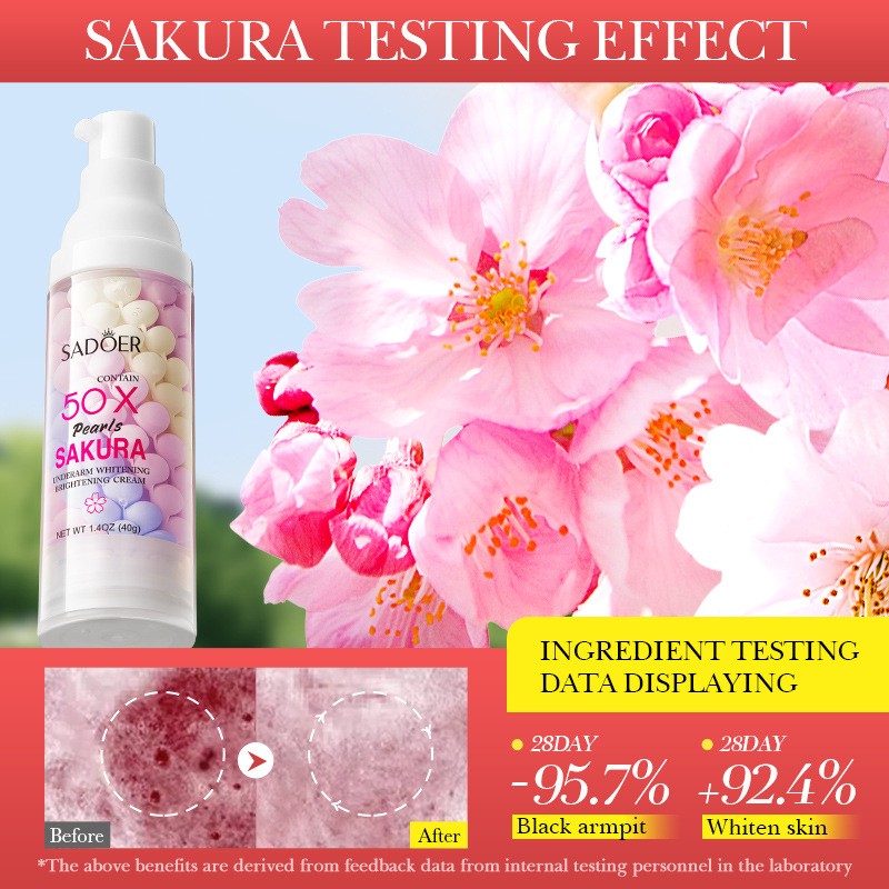 Whitening Cream Supplier - Sakura Pearls Underarm Whitening Moisturize Armpit Brightening Cream