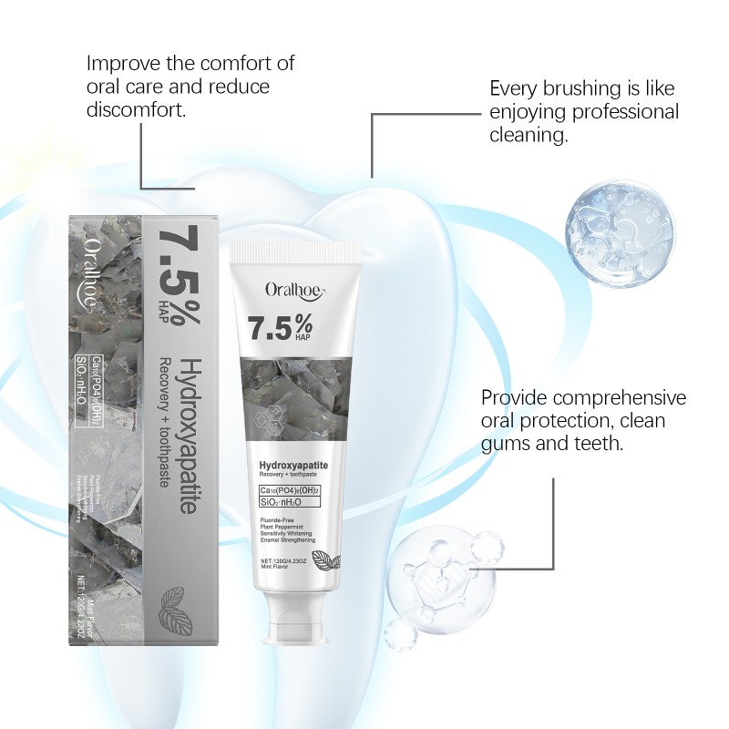 Toothpaste Supplier - Hydroxyapatite Toothpaste 7.5% Freshens Breath Gums Protection Whitening Toothpaste