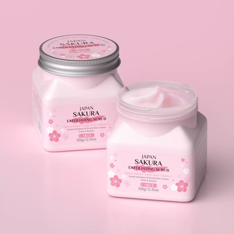 Facial Scrub Manufacturer - Face Gentle Cleansing Exfoliating Rough Skin Smooth Anti-acne Sakura Scrub