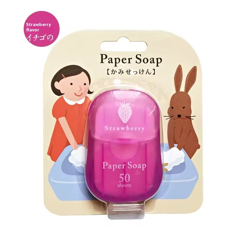 Paper Soap Manufacturer - Cute Custom Organic Paper Soap Herbal Ingredients Portable Hand Wash 50pcs