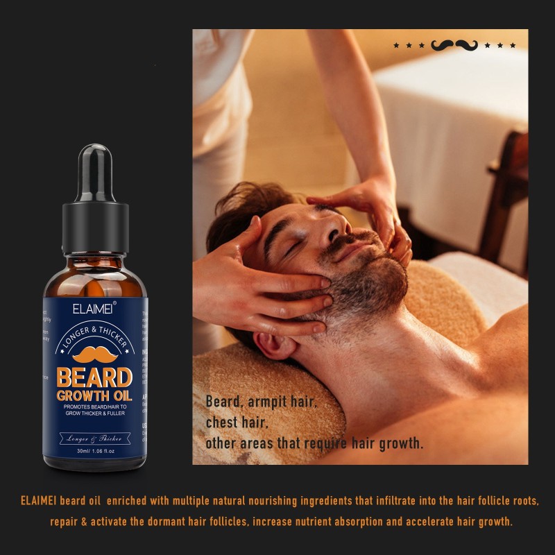 Beard Serum Supplier - Beards Nourish Hydrate Thicken Promote Beard Growth Essential Oil Serum