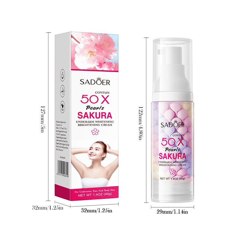 Whitening Cream Supplier - Sakura Pearls Underarm Whitening Moisturize Armpit Brightening Cream