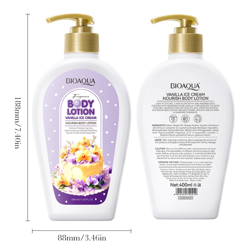 Body Lotion Manufacturer - Vanilla Ice Cream Body Lotion Nourish Soften Smooth Dry Skin Fragrance