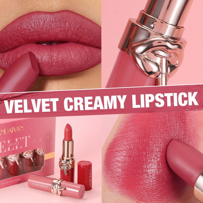 Lipstick Factory - Nourishing Velvet Matte Lipstick High Pigmented Waterproof Creamy Texture Lipstick
