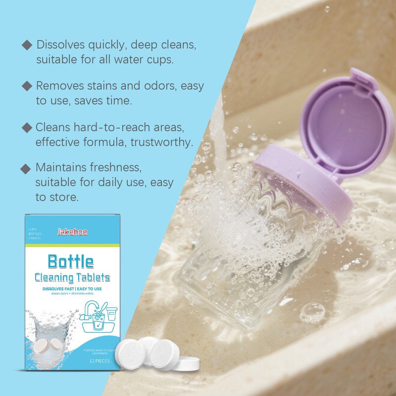 Cleaning Tablets Supplier - Drinking Bottles Cups Cleaner Odor Removal Water Bottle Stains Removing Tablets