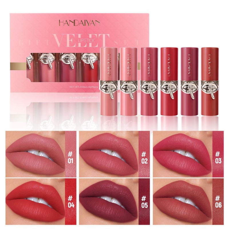 Lipstick Factory - Nourishing Velvet Matte Lipstick High Pigmented Waterproof Creamy Texture Lipstick