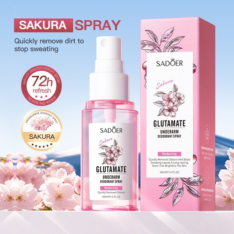Deodorant Spray Factory - Underarm Stop Sweating Anti-odor Antiperspirant Long-lasting Sakura Spray