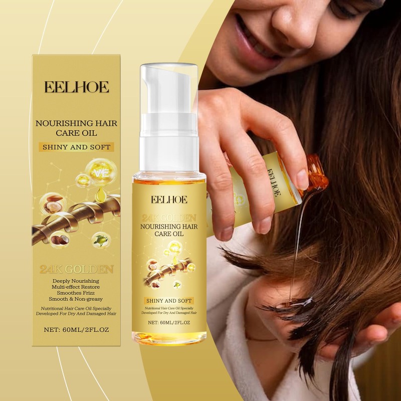 Hair Oil Factory - Organic Hair Care Hydrate Strengthen Enhance Shine 24K Gold Nourishing Oil