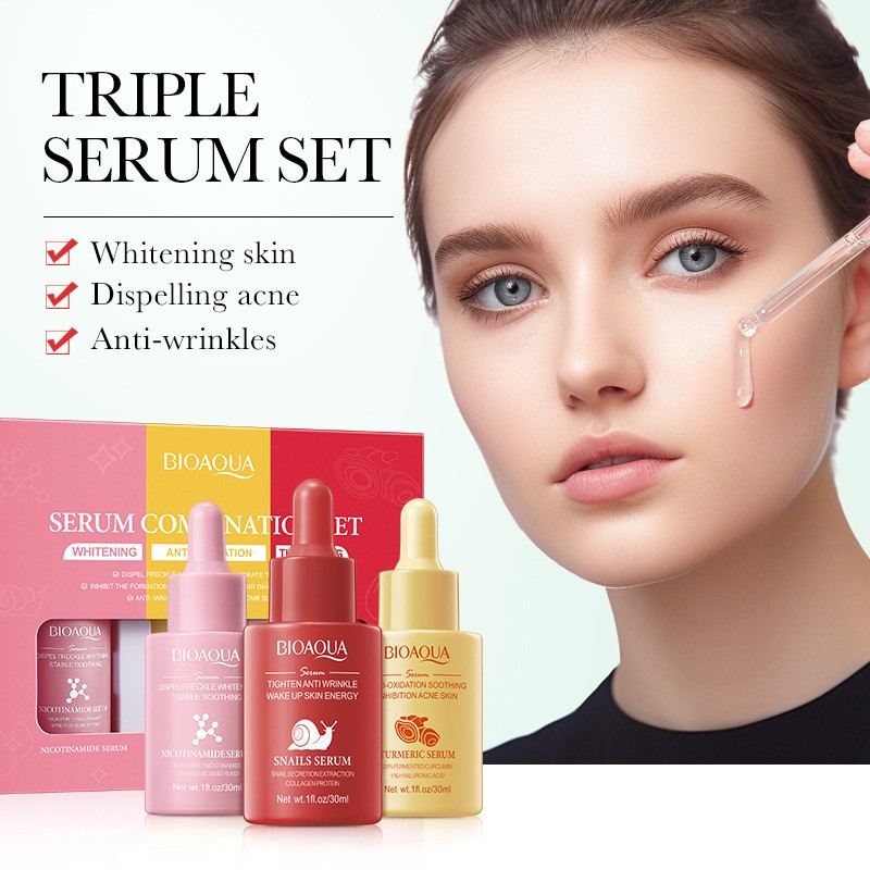 Serum Set Supplier - Whitening & Moisturizing Hyaluronic Acid Serum Combination Set Long-lasting