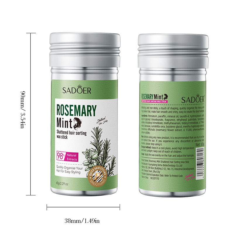 Hair Wax Supplier - Natural Long Lasting Styling Rosemary Hair Finishing Wax Stick Smooth Shiny