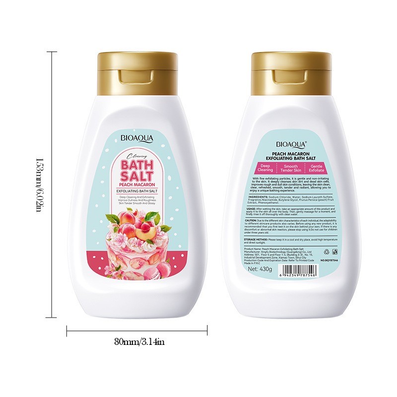 Bath Salt Manufacturer - Body Shower Scrub Deeply Cleans Dullness Exfoliating Tender Peach Salt