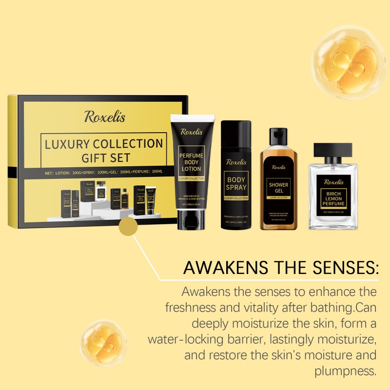 Men's Gift Set Factory - New Arrival Man Skin Fragrance Set Refreshing Scent Body Bath Gift Set