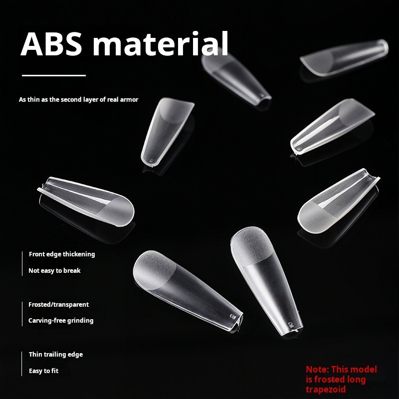 Trapezoidal Nail Piece Manufacturer - 100 Pieces Attached Trapezoidal Pointed Transparent