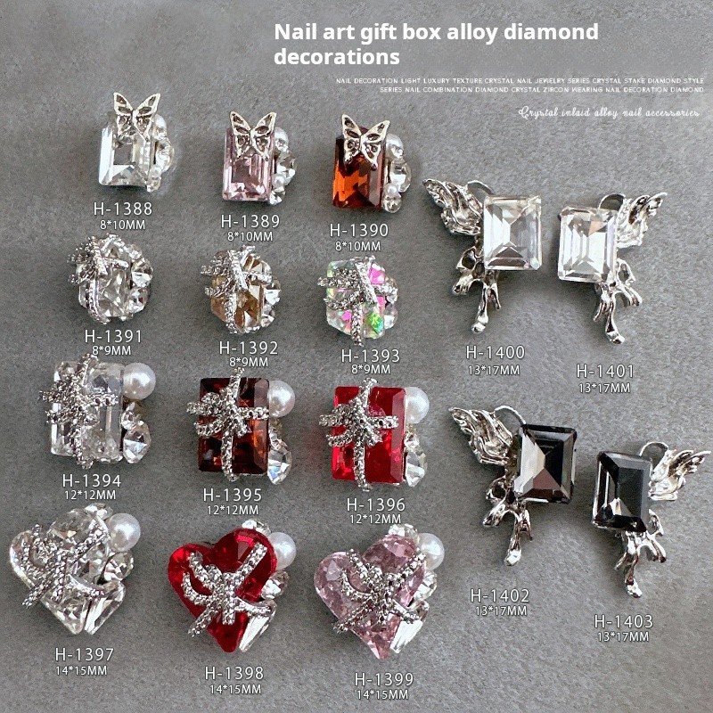 Metal Diamond Rhinestones Factory - Love Red Flash Alloy Claw Stack Jewelry Gift Box
