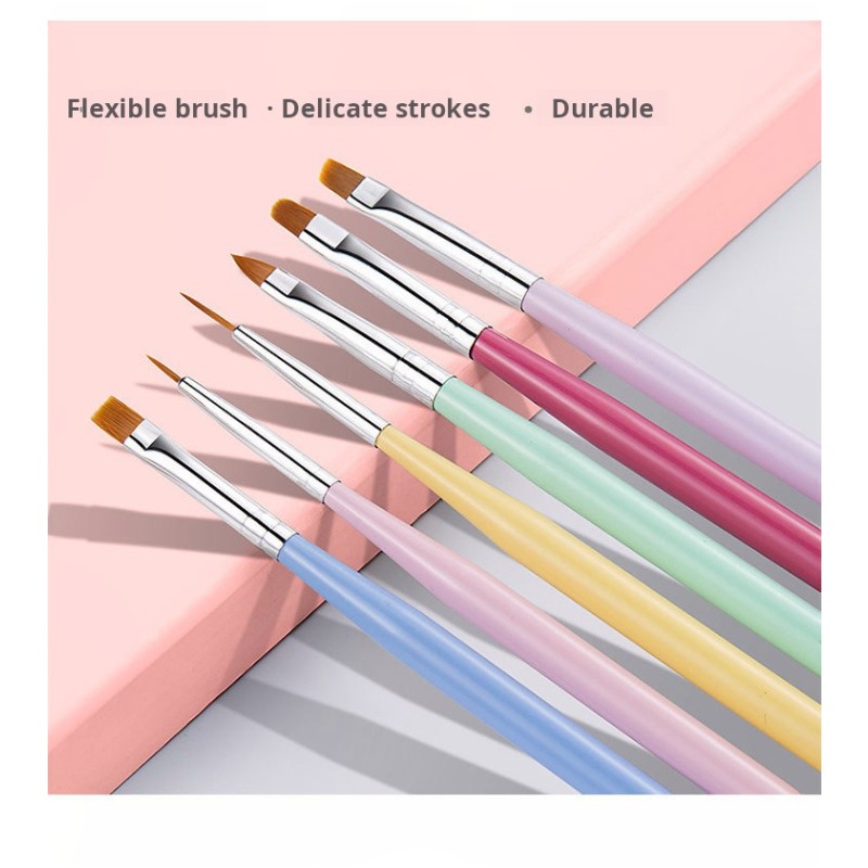 Phototherapy Pen Factory - Nail Art Phototherapy Pen Customizable Nylon Flat Head Brush