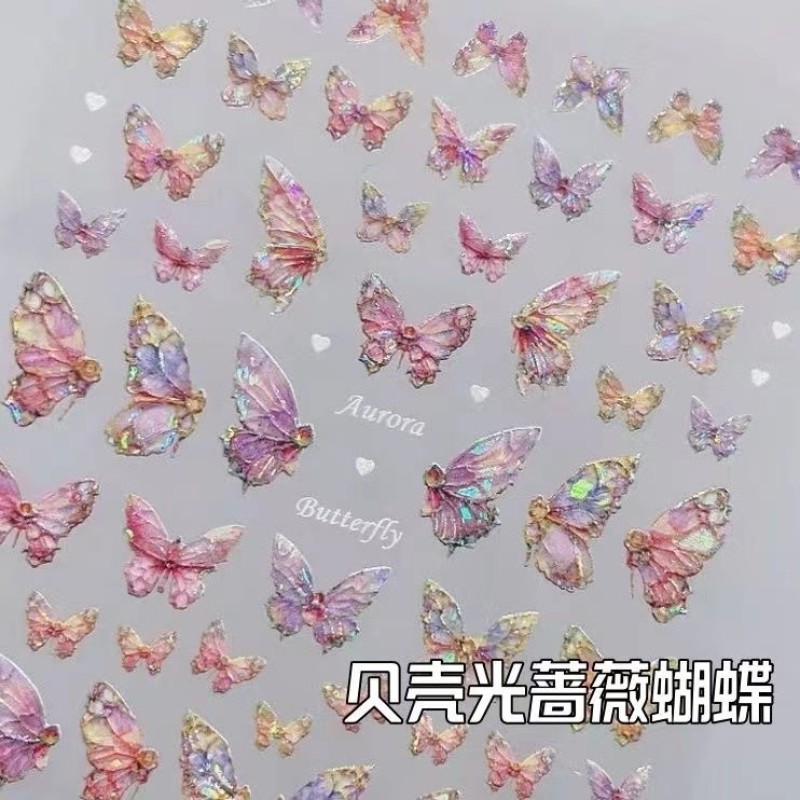 Christmas Nail Sticker Factory - Christmas Snowflake Hollow New Cute Cartoon Tree