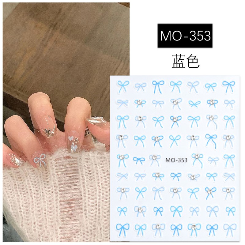 Flower Nail Sticker Supplier - Hot Black White Five-petal Flower Black Gold Classic