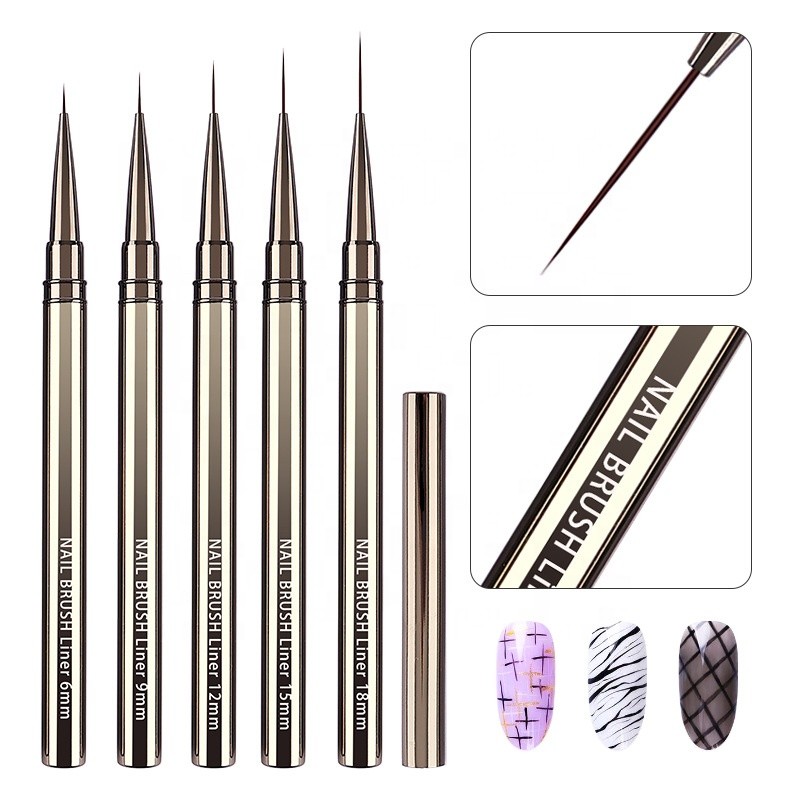 Nail Art Brush Supplier - High Quality Metal Handle Brush Factory Wholesale Kolinsky