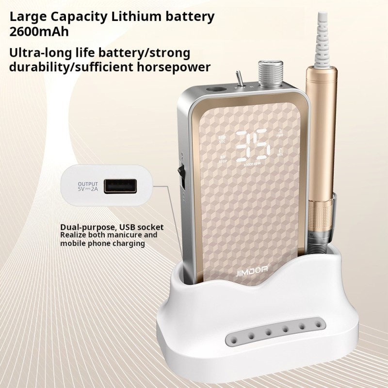 Electric Nail Drill Supplier - 15w Electric Portable Charging Drill Machine 35000rpm Rechargeable